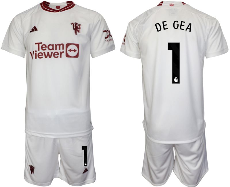 Men 2023-2024 Club Manchester United away white #1 Soccer Jersey